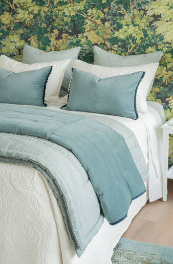 Bianca Lorenne Plissado Duck Egg Comforter | Luxury Velvet Comforter NZ